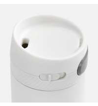 Термостакан X1 с цветной кнопкой, белый с серым