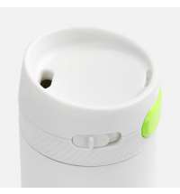 Термостакан X1 с цветной кнопкой, белый с желтым