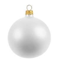 Елочный шар Gala Matt в коробке, 8,5 см, белый