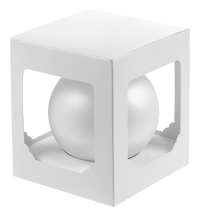 Елочный шар Gala Matt в коробке, 8,5 см, белый