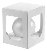 Елочный шар Gala Matt в коробке, 6 см, белый