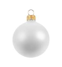 Елочный шар Gala Matt в коробке, 6 см, белый