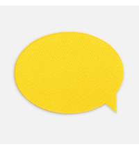 Наклейка тканевая Lunga Bubble, M, желтая