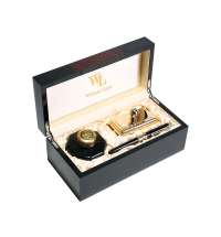 Набор: ручка перьевая, чернильница, блоттер