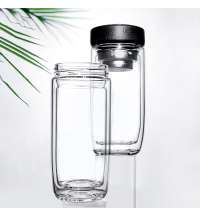 Термос стеклянный с LED-дисплеем Smartview, чёрный