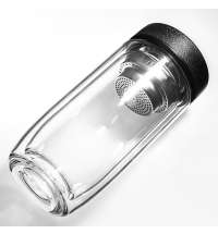 Термос стеклянный с LED-дисплеем Smartview, чёрный