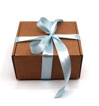 Лента атласная 150 см (ширина 2,5 см), голубой