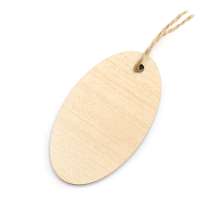 Бирка из ламинированного ХДФ на верёвке, Овальная