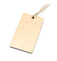 Бирка из ламинированного ХДФ на верёвке, Прямоугольная