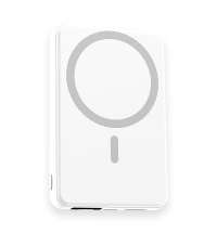 Магнитный внешний аккумулятор Quantum с беспроводной зарядкой (15W), 10000 Mah, белый