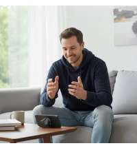 Магнитная беспроводная Bluetooth колонка-подставка Wave 5W, черная