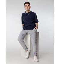 Футболка оверсайз мужская Boxy Men, синяя (джинс)