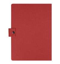 Блокнот А5 Tasmania, в твердой обложке со стикерами в линейку, красный