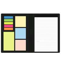 Блокнот А5 Tasmania, в твердой обложке со стикерами в линейку, черный