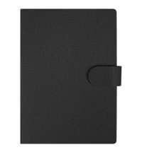 Блокнот А5 Tasmania, в твердой обложке со стикерами в линейку, черный