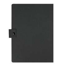 Блокнот А5 Tasmania, в твердой обложке со стикерами в линейку, черный