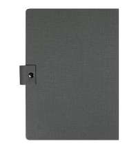 Блокнот А5 Tasmania, в твердой обложке со стикерами в линейку, серый