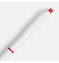 Ручка шариковая Bright Pop, белая с красным