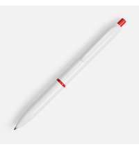 Ручка шариковая Bright Pop, белая с красным
