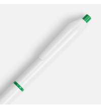 Ручка шариковая Bright Pop, белая с зеленым