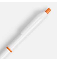 Ручка шариковая Bright Pop, белая с оранжевым