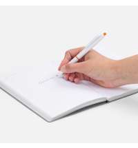 Ручка шариковая Bright Pop, белая с оранжевым