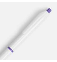 Ручка шариковая Bright Pop, белая с фиолетовым