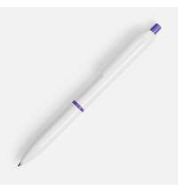 Ручка шариковая Bright Pop, белая с фиолетовым
