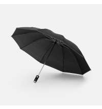 Зонт обратного сложения Norsken с фонариком, черный