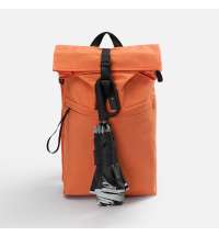 Зонт обратного сложения с ручкой-карабином Foldberry, черный