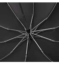 Зонт обратного сложения с ручкой-карабином Foldberry, черный