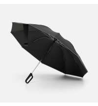 Зонт обратного сложения с ручкой-карабином Foldberry, черный