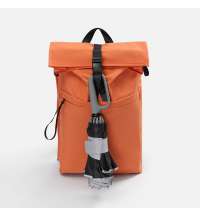 Зонт обратного сложения с ручкой-карабином Foldberry, серый