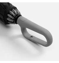 Зонт обратного сложения с ручкой-карабином Foldberry, серый