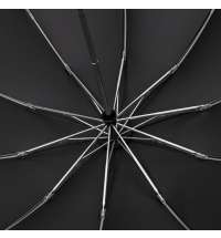 Зонт обратного сложения с ручкой-карабином Foldberry, серый