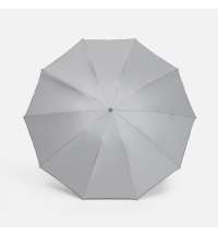 Зонт обратного сложения с ручкой-карабином Foldberry, серый