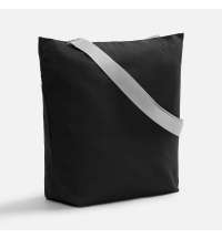 Шопер B5, черный с широкими серыми ручками