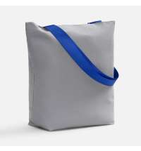 Шопер B5, серый с широкими синими ручками