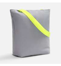 Шопер B5, серый с широкими желтыми ручками
