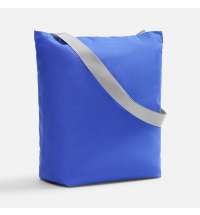 Шопер B5, синий с широкими серыми ручками