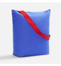 Шопер B5, синий с широкими красными ручками