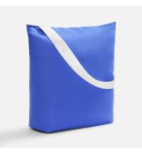 Шопер B5, синий с широкими белыми ручками