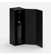 Коробка складная под бутылку Color Jacket Fold, черная