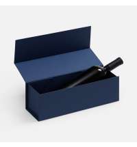 Коробка складная под бутылку Color Jacket Fold, темно-синяя