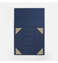 Коробка складная под бутылку Color Jacket Fold, темно-синяя