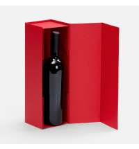 Коробка складная под бутылку Color Jacket Fold, красная