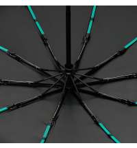 Зонт складной Skymate с УФ-защитой и ручкой-карабином, черный