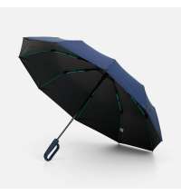 Зонт складной Skymate с УФ-защитой и ручкой-карабином, темно-синий