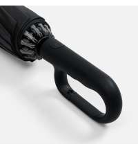 Зонт обратного сложения inLoop с ручкой-карабином, черный