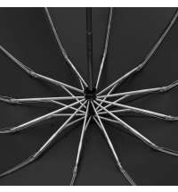 Зонт обратного сложения inLoop с ручкой-карабином, черный